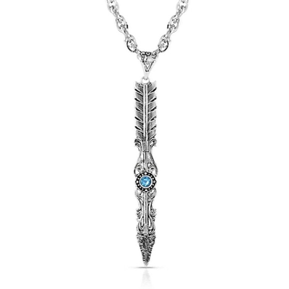 Montana Silversmiths Swift Like The Current Arrow Necklace Retail $80 - NEW! - Picture 6 of 10